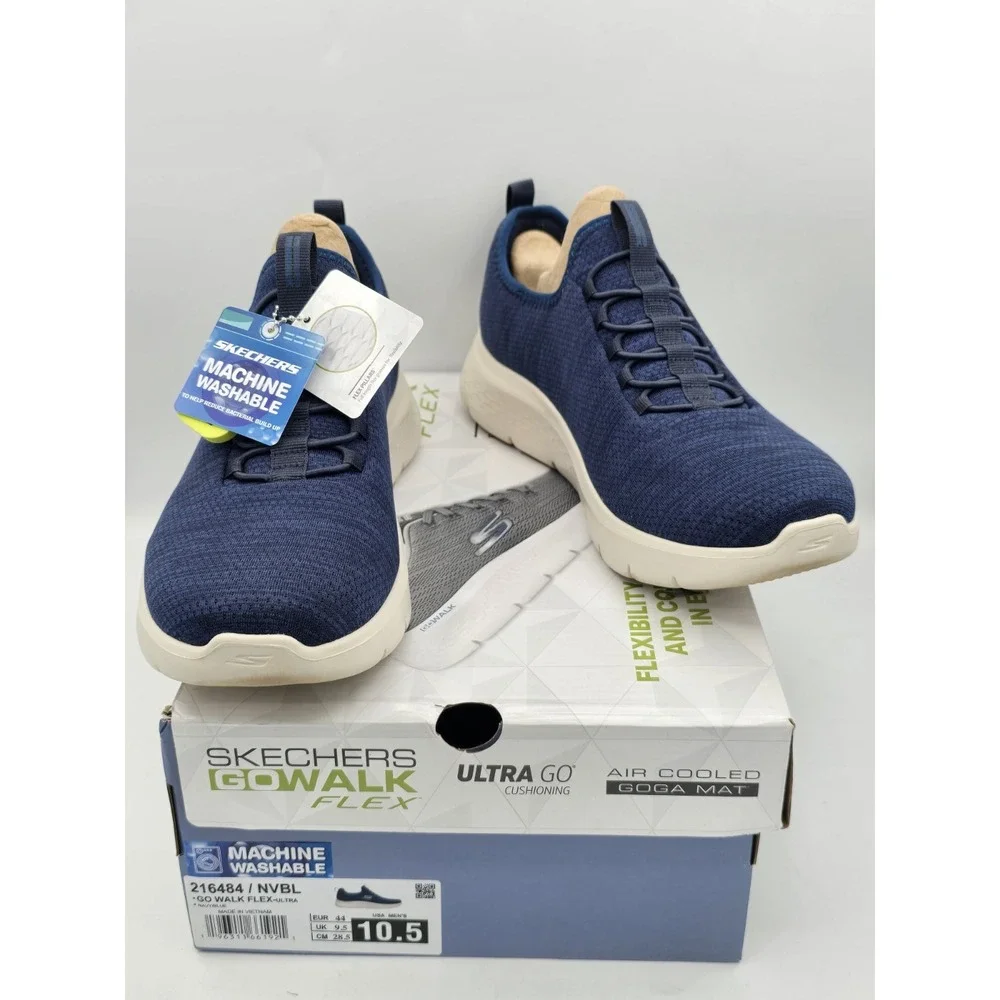 Skechers‎ Men's 10.5 M Shoes Sneakers Blue Go Walk Flex Ultra Navy No Tie 216484